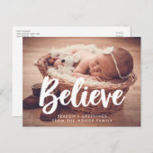 モダンタイポグラフィ信じ写真 ポストカード (正面/裏面)