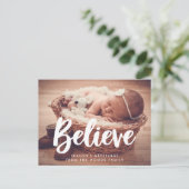 モダンタイポグラフィ信じ写真 ポストカード (スタンド正面)