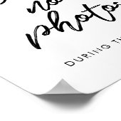 モダンタイポグラフィ写真のサインは結婚お願い ポスター (角)