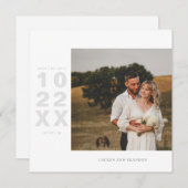 モダンタイポグラフィ写真の保存日付 セーブザデート (正面/裏面)