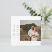 モダンタイポグラフィ写真の保存日付 セーブザデート (スタンド正面)