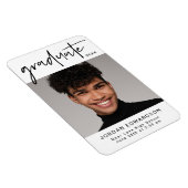 モダンタイポグラフィ写真の卒業発表 マグネット (右側)