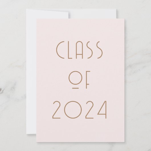 モダンタイポグラフィ写真の卒業発表 招待状 (裏面)