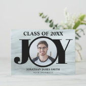 モダンタイポグラフィ写真の卒業発表 案内状 (スタンド正面)