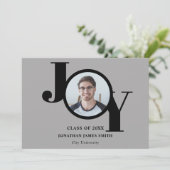 モダンタイポグラフィ写真の卒業発表 案内状 (スタンド正面)