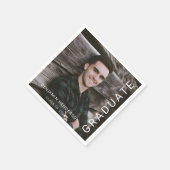 モダンタイポグラフィ写真の卒業 スタンダードカクテルナプキン (角)