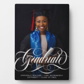 モダンタイポグラフィ写真の卒業 フォトプラーク (正面)