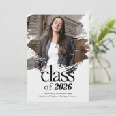 モダンタイポグラフィ写真の卒業 招待状 (スタンド正面)