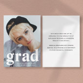 モダンタイポグラフィ写真の卒業 案内状