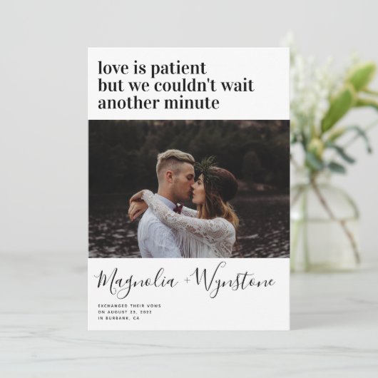 モダンタイポグラフィ写真の取り出し 案内状 (スタンド正面)