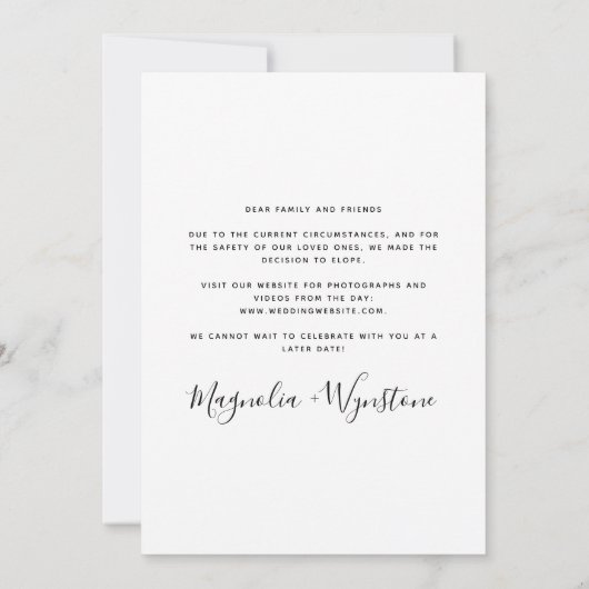 モダンタイポグラフィ写真の取り出し 案内状 (裏面)