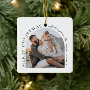 モダンタイポグラフィ写真アーチ セラミックオーナメント