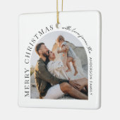 モダンタイポグラフィ写真アーチ セラミックオーナメント (左)