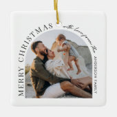 モダンタイポグラフィ写真アーチ セラミックオーナメント (正面)