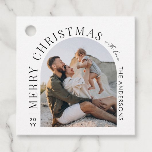 モダンタイポグラフィ写真アーチ フェイバータグ (正面)