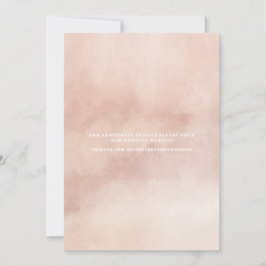 モダンタイポグラフィ写真ウェディング日付の保存 セーブザデート (裏面)