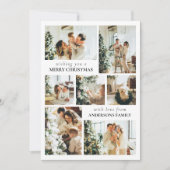 モダンタイポグラフィ写真コラージュクリスマスカード シーズンカード (正面)