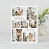 モダンタイポグラフィ写真コラージュクリスマスカード シーズンカード (スタンド正面)