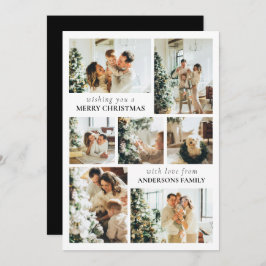 モダンタイポグラフィ写真コラージュクリスマスカード シーズンカード