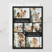 モダンタイポグラフィ写真コラージュクリスマスカード シーズンカード (正面)