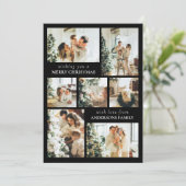 モダンタイポグラフィ写真コラージュクリスマスカード シーズンカード (スタンド正面)