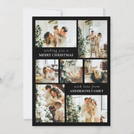 モダンタイポグラフィ写真コラージュクリスマスカード シーズンカード