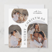 モダンタイポグラフィ写真コラージュ シーズンカード (正面)