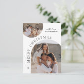 モダンタイポグラフィ写真コラージュ シーズンポストカード (スタンド正面)