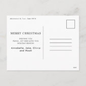 モダンタイポグラフィ写真コラージュ シーズンポストカード (裏面)