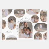 モダンタイポグラフィ写真コラージュ ラッピングペーパーシート (正面)