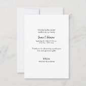 モダンタイポグラフィ写真ベビーシャワーありがとう サンキューカード (裏面)