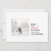 モダンタイポグラフィ写真ベビー シーズンカード (正面)