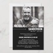 モダンタイポグラフィ写真供養 招待状 (正面)