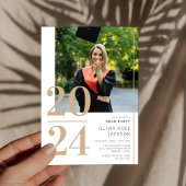 モダンタイポグラフィ写真卒業会 招待状