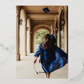 モダンタイポグラフィ写真卒業会 箔招待状 (裏面)