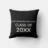 モダンタイポグラフィ写真卒業記念スロー クッション (裏面)