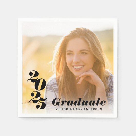 モダンタイポグラフィ写真研究科2025 スタンダードカクテルナプキン (正面)