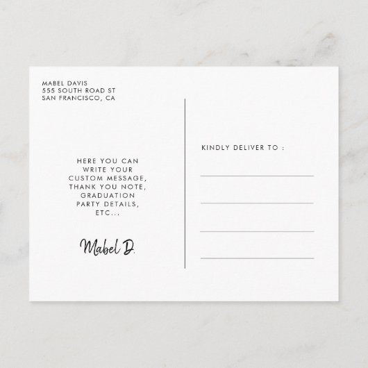 モダンタイポグラフィ写真科 ポストカード (裏面)