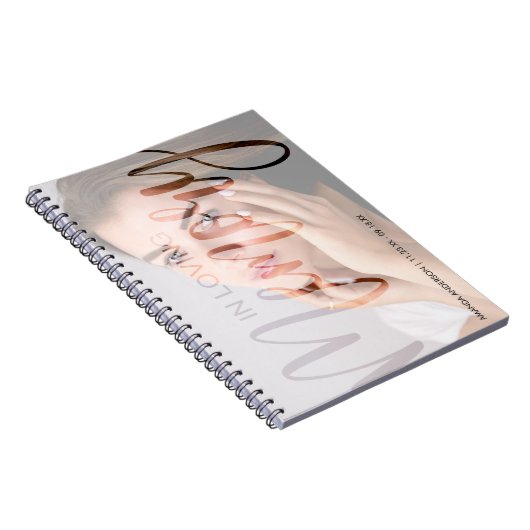 モダンタイポグラフィ写真追悼客 ノートブック (右側)