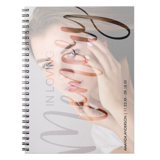 モダンタイポグラフィ写真追悼客 ノートブック (正面)