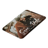 モダンタイポグラフィ写真Save the Date 結婚's マグネット (左側)