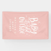 モダンタイポグラフィ冬のベビーシャワーパーティー 横断幕 (横)