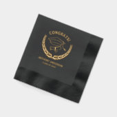 モダンタイポグラフィ卒業おめでとう 箔ナプキン (左)