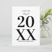 モダンタイポグラフィ卒業党招待状 招待状 (スタンド正面)