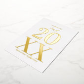 モダンタイポグラフィ卒業党招待状 箔招待状 (回転した状態)