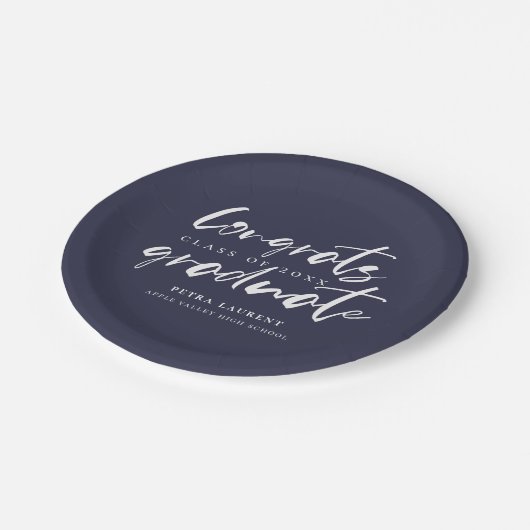 モダンタイポグラフィ卒業党 ペーパープレート (アングル)