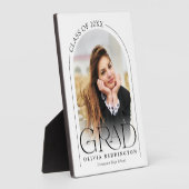 モダンタイポグラフィ卒業写真アーチ フォトプラーク (側面)