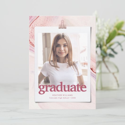 モダンタイポグラフィ卒業発表 案内状 (スタンド正面)