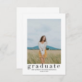 モダンタイポグラフィ卒業発表 案内状 (正面/裏面)