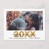 モダンタイポグラフィ台本の新年の写真 シーズンポストカード (正面)